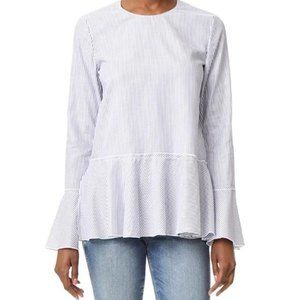 Theory Lexanda_2 Striped Poplin Blouse